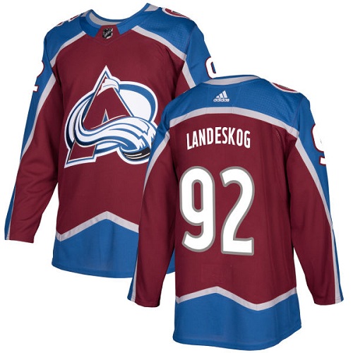 Men's Adidas Colorado Avalanche #92 Gabriel Landeskog Burgundy Stitched NHL Jersey Men's Adidas Colorado Avalanche #92 Gabriel Landeskog Burgundy Stitched NHL Jersey
